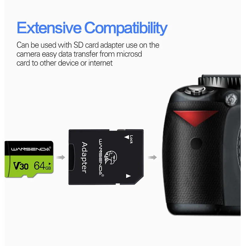 Wansenda Micro SD карта памяти 8 ГБ 16 32 64 128 256 TF для смартфона планшета камеры бесплатный