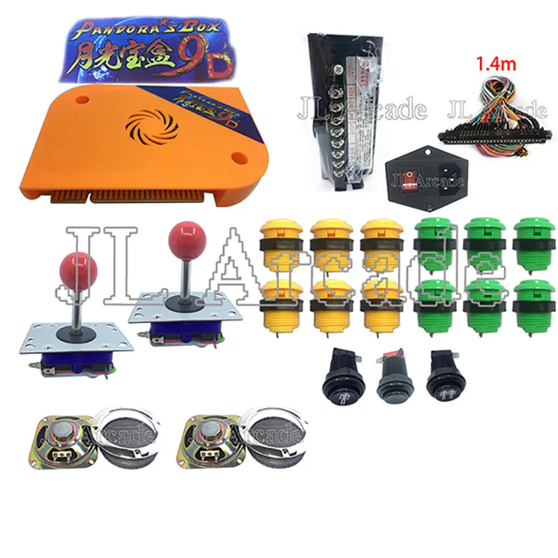 Новейшая Pandora Box 9D 2222 в 1 аркадная версия доска для игры JAMMA полный комплект светодиодный Кнопка для DIY видеоигры машина mortal kombat