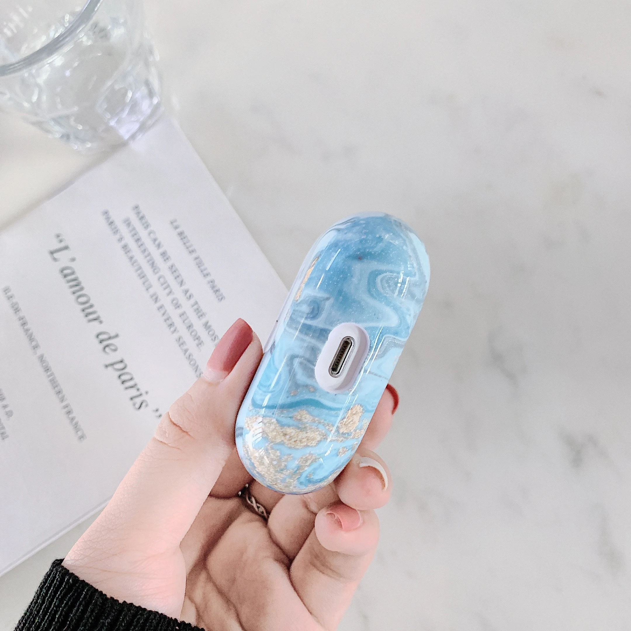 Чехол для Airpods Pro мраморный милый чехол Apple Аксессуары наушников Air Pods футляр