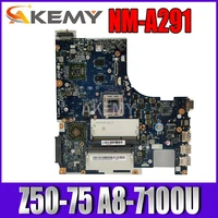 tested aclu7 aclu8 nm a291 mainboard for lenovo z50 75 g50 75 laptop pc motherboard a8 7100