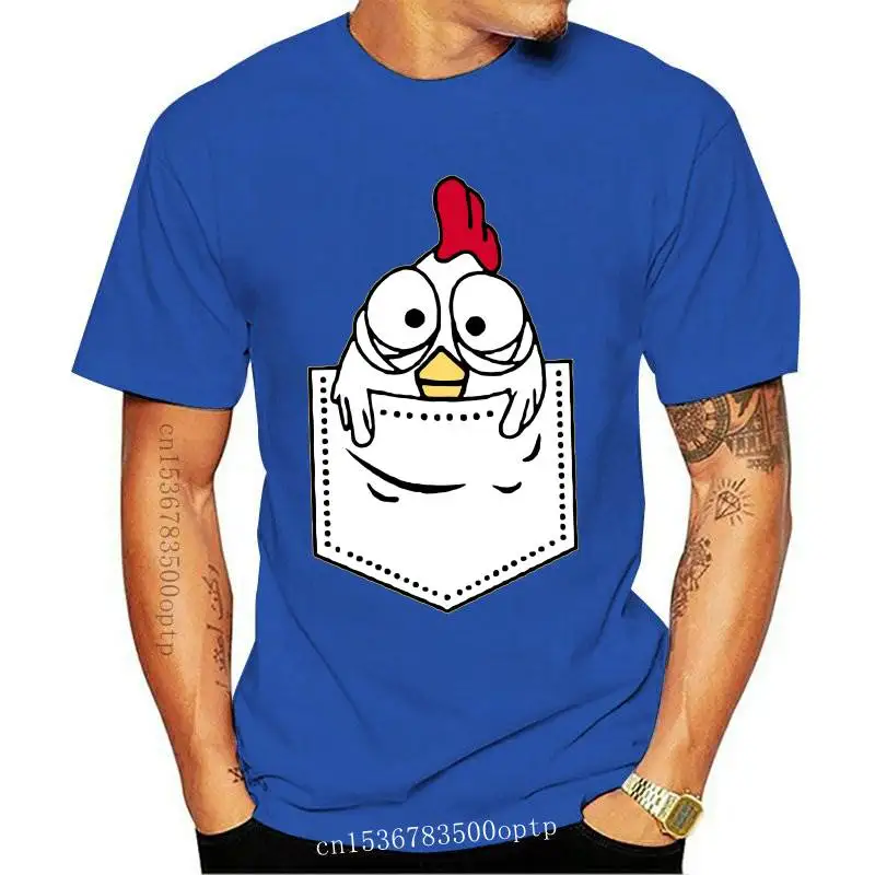 

Новинка 2021, забавная женская футболка с карманом цыпленка, женский топ с рисунком из мультфильма, уличная одежда, большой размер, женская ле...