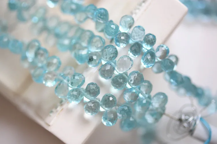 AAA бусины розового/синего/фиолетового/небесно-голубого цвета граненые 6-8 мм