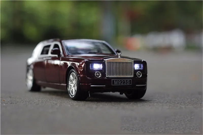 1/24 модель автомобиля Rolls-Royce Phantom удлиненный светильник из литого под давлением сплава Sixdoor модель светильник отличная игрушка-Имитация Коллекция подарков