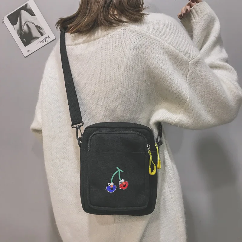 Новая женская модная Холщовая Сумка с вышивкой мягкая сумка через плечо