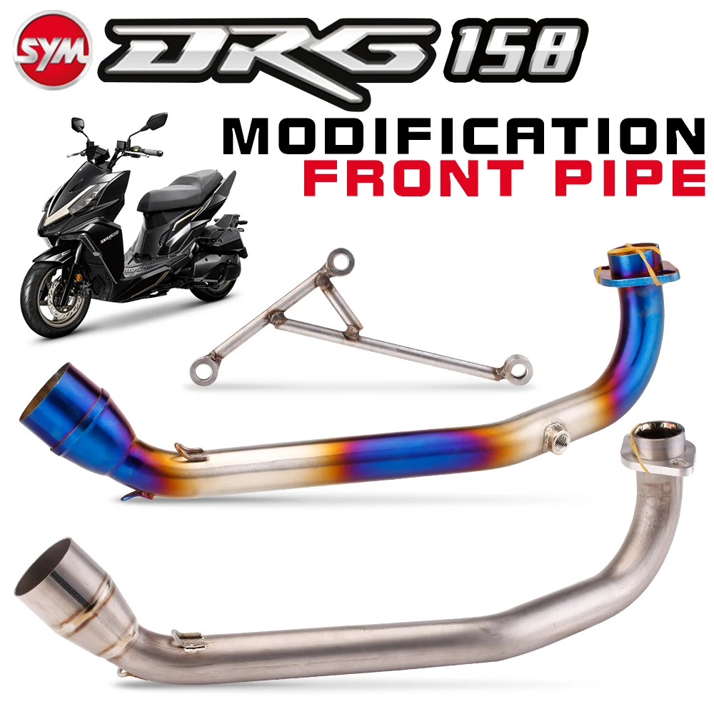 

Slip On Full Exhaust System For SYM DRG BT DRG158 DRG 158 Motorcycle Exhaust Modified Escape Moto Muffler Front Middle Link Pipe