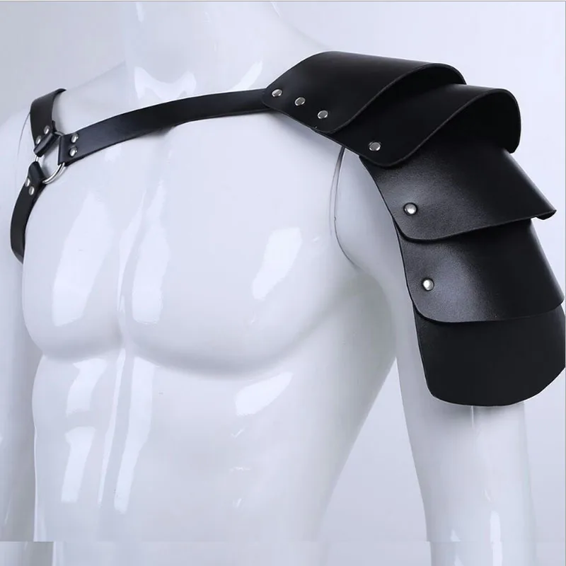 

Bar Nightclub Men Singer DS Costume Sexy Muscular Male Shoulder Strap Fashion Adjustable Leather Strap Pole Dance Wear DNV12524