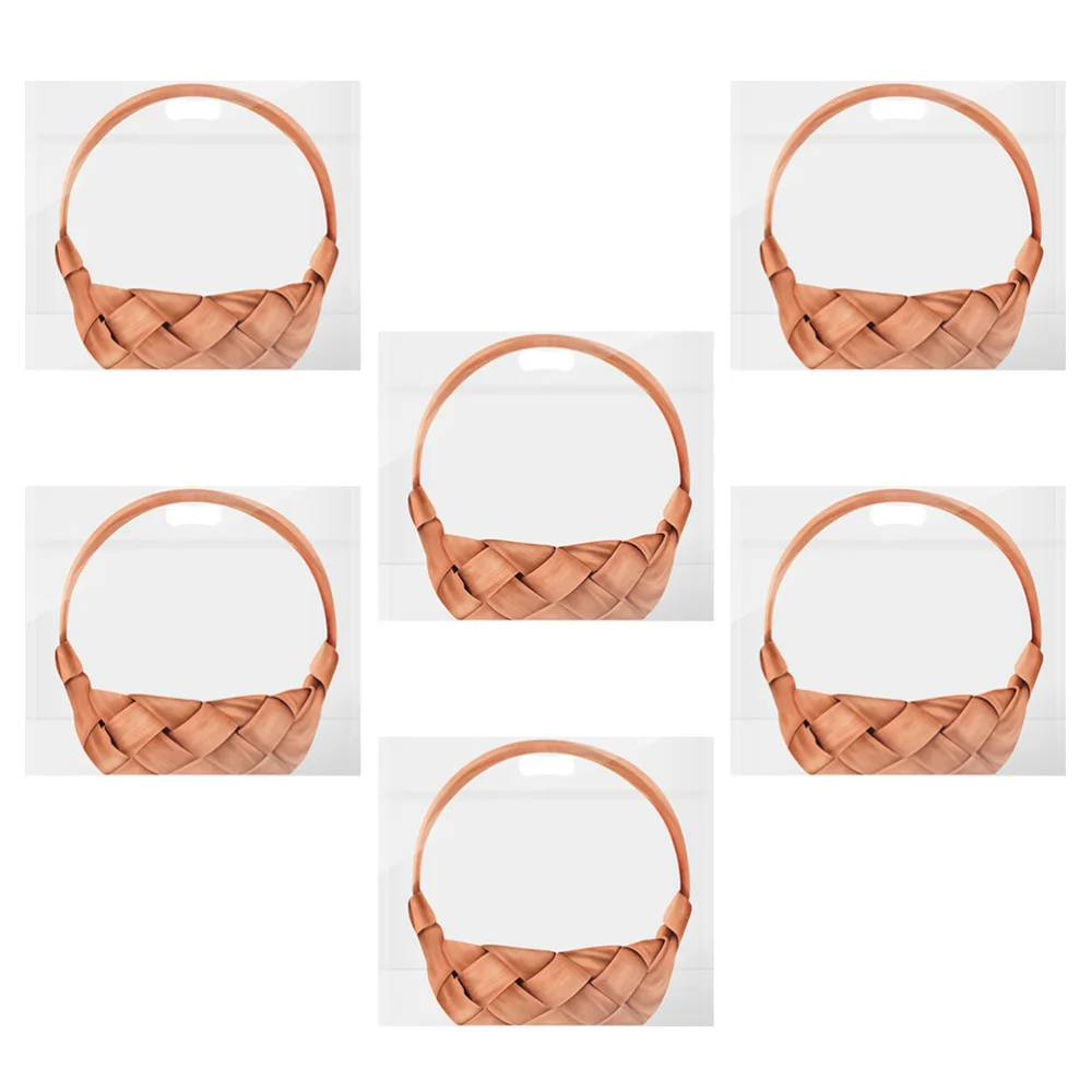 

50pcs Hand Basket Pattern Packaging Bags Reclosable Sealing Bag Food Storage Pouch for Bread Fruit