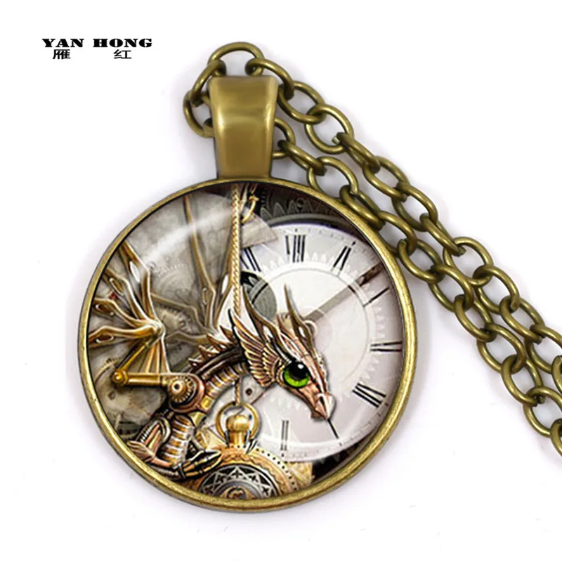 2019 Новый Лидер продаж хорошее ювелирное изделие стимпанк часы кулон кварц