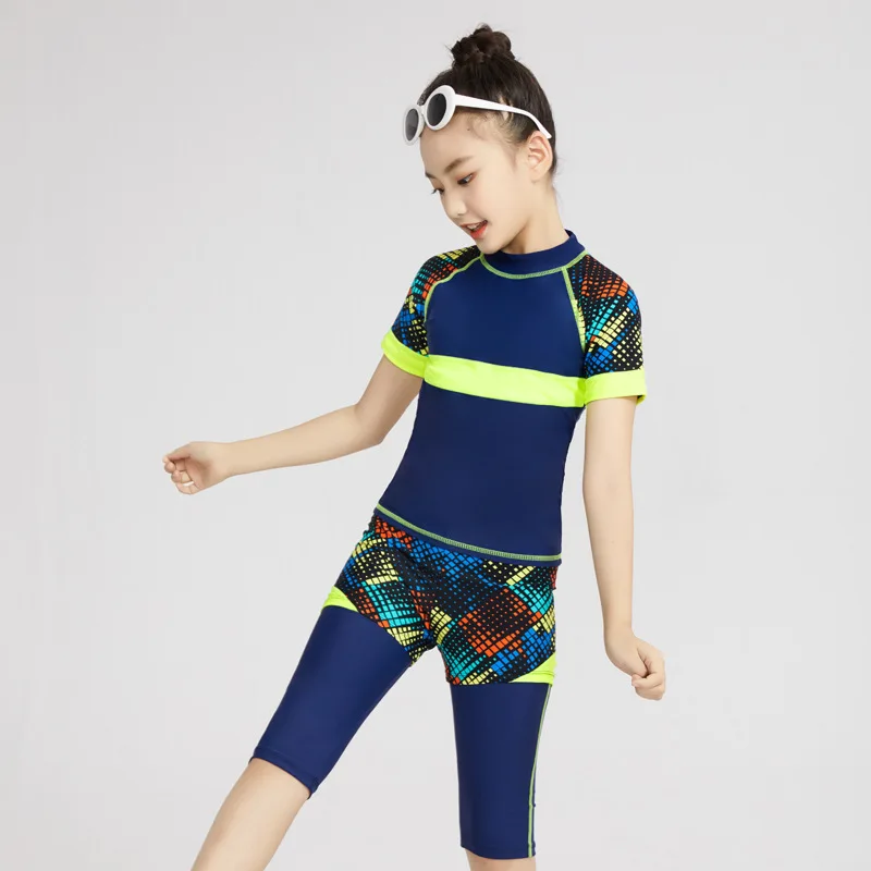 Консервативный детский купальный костюм из двух предметов Мусульманский