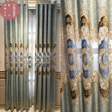 Роскошные Современные вышитые дизайнерские Шторы прозрачные Занавески для окна