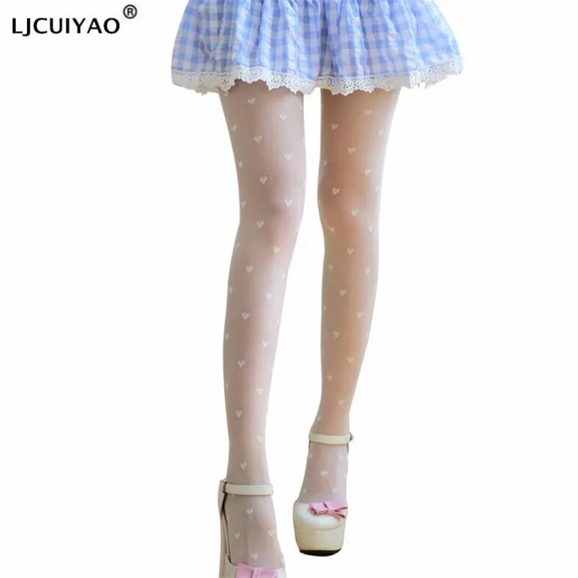 LJCUIYAO нейлоновые колготки высокие сексуальные прозрачные Клубные чулки для