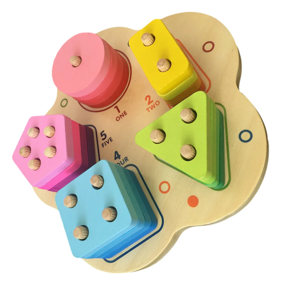 1 Набор обучающих игрушек геометрические деревянные полезные креативные