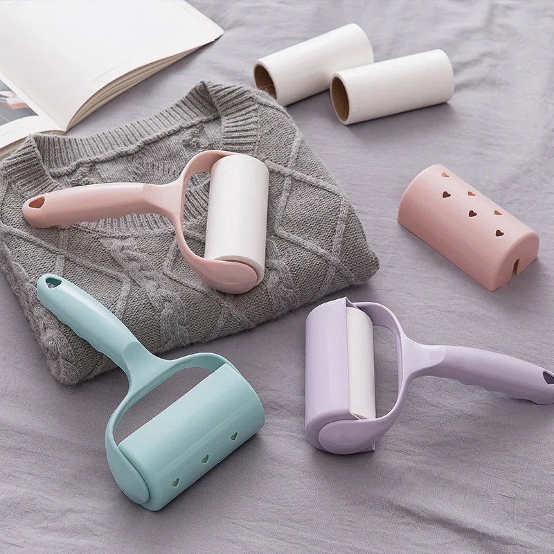 

Detachable Hair Stick Cylinder Portable Roller For Hair Mini Sticky Silicone Pet Lint Remover Dedusting Brush Accessories