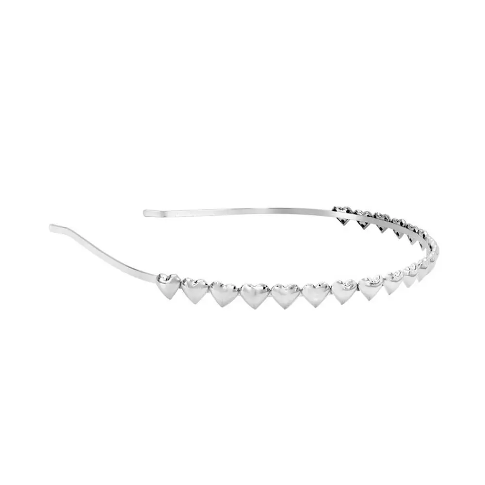 

1PC Sweet Korean Heart-shaped Metal Hair Clip Girls Headband Irregular Geometric Smooth Duckbill Clip Hair Rope Hair Accessories