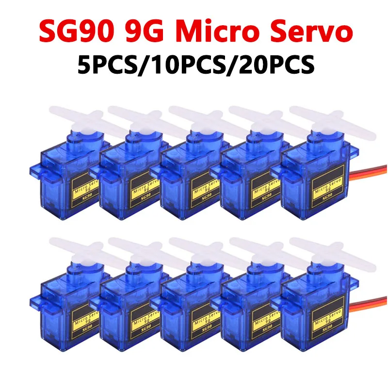 

SG90 9G Mini Micro Servo Spare Part for Remote Controlller Car Truck Robot 450 Helicopter 0-180° 360° Servo 5PCS/10PCS/20PCS