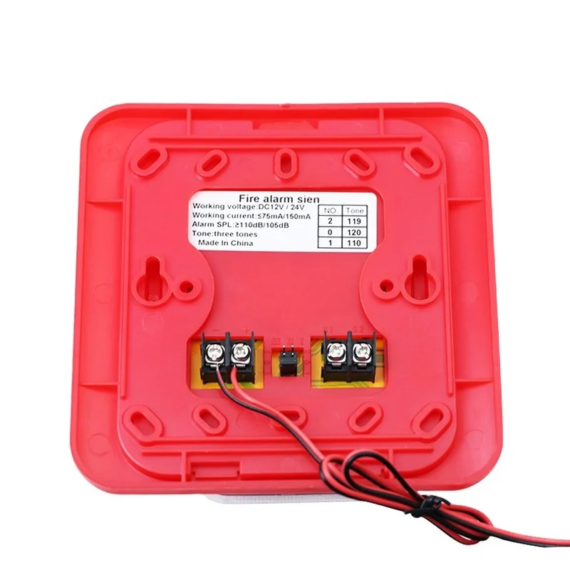 Fire Alarm Horn 119 LED Flashing Light Siren 12V 24V Sound and | Безопасность и защита
