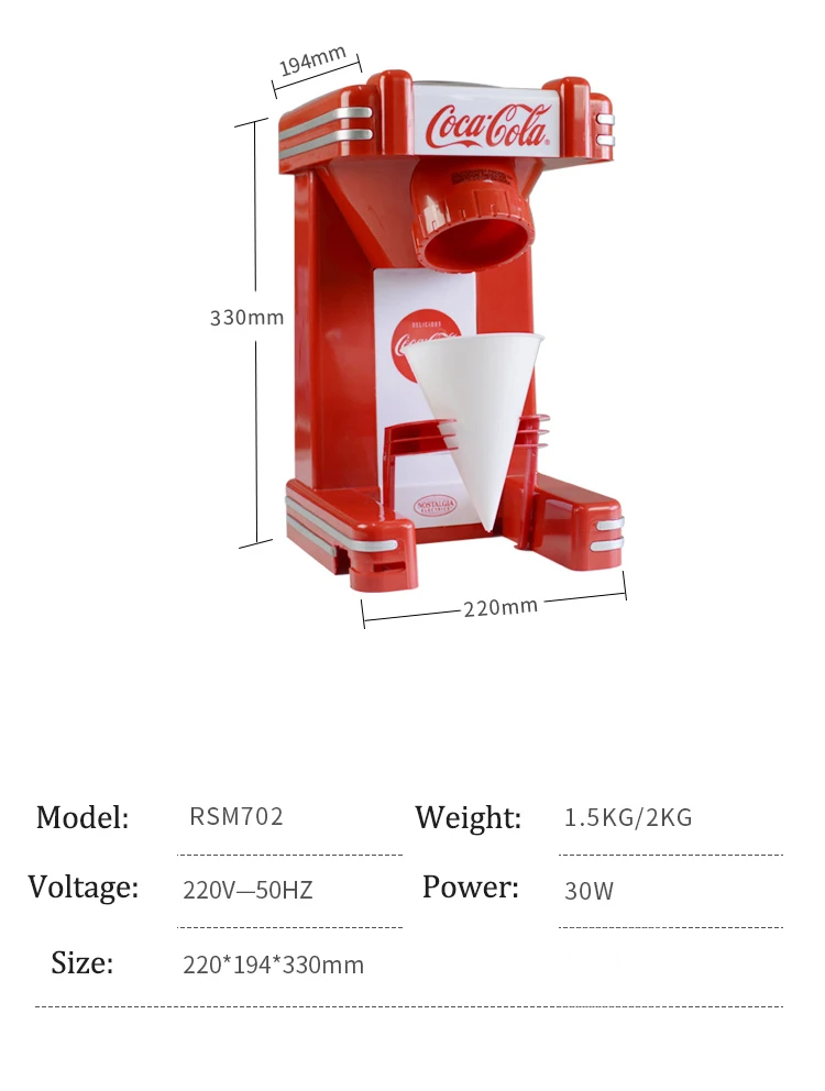 

Household automatic snowflake ice machine Ice crusher Smoothie machine Cotton ice tea shop