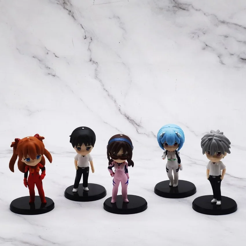 

7cm 5pcs/Lot New Evangelion Figure Arrival Asuka Langley Soryu Ayanami Rei Ikari Shinji Nagisa Kaworu Action Figure Collection