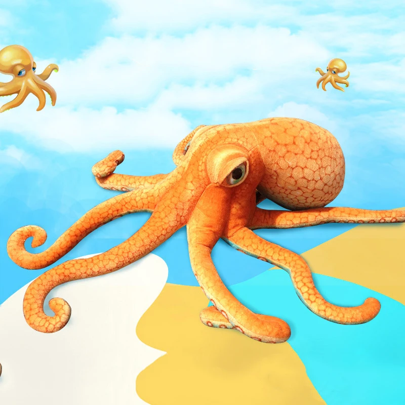 

Игрушка плюшевая осьминог, 55/80 см