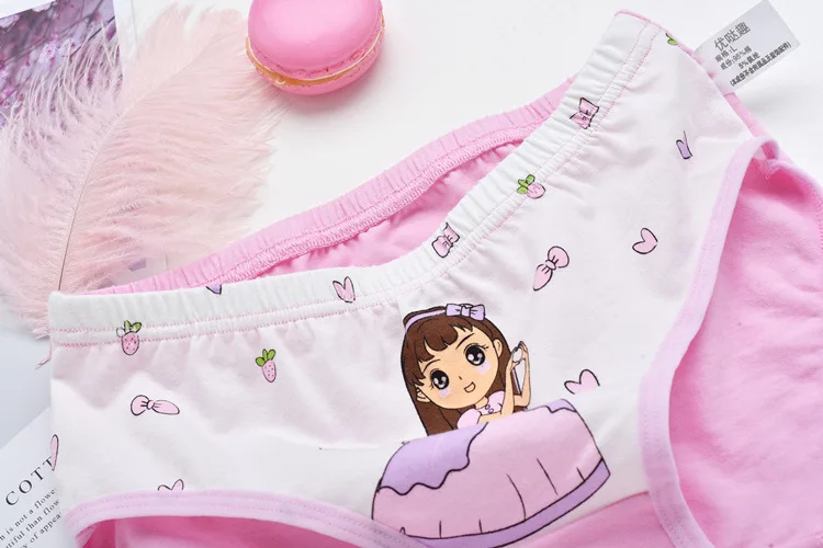 4 шт./Лот хлопковые трусы для девочек|Трусики| |