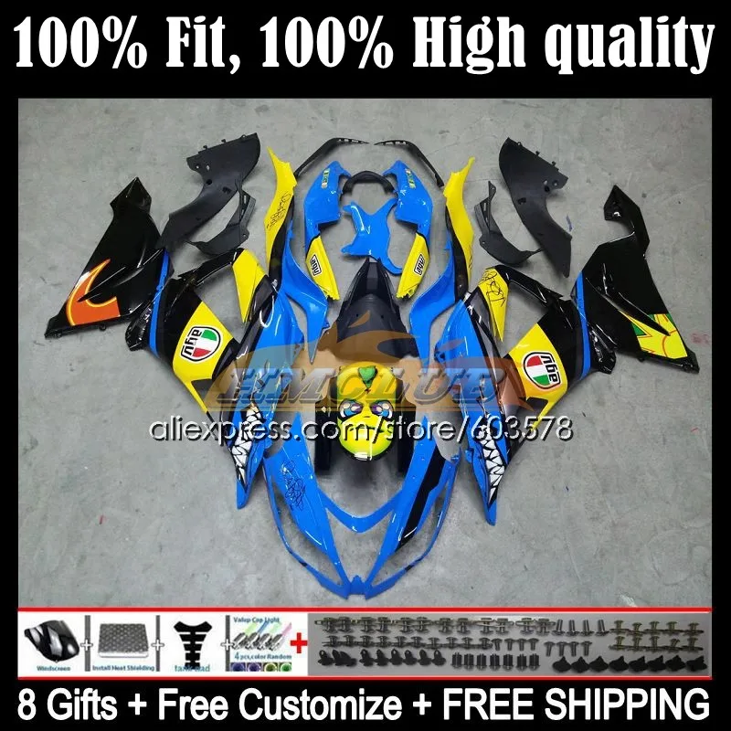 

Injection Body For KAWASAKI NINJA ZX636 ZX 6R 636 600CC 114CL.127 ZX6R 09 10 11 12 ZX-6R 2009 2010 2011 2012 Fairing Shark Blue