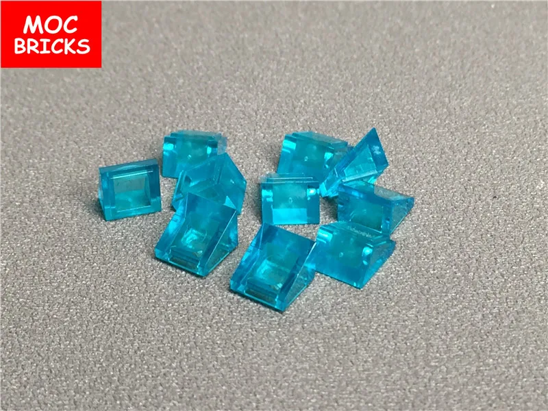 100 шт./лот прозрачные голубые склоновые блоки 1x1 новинка подходит для обучающих