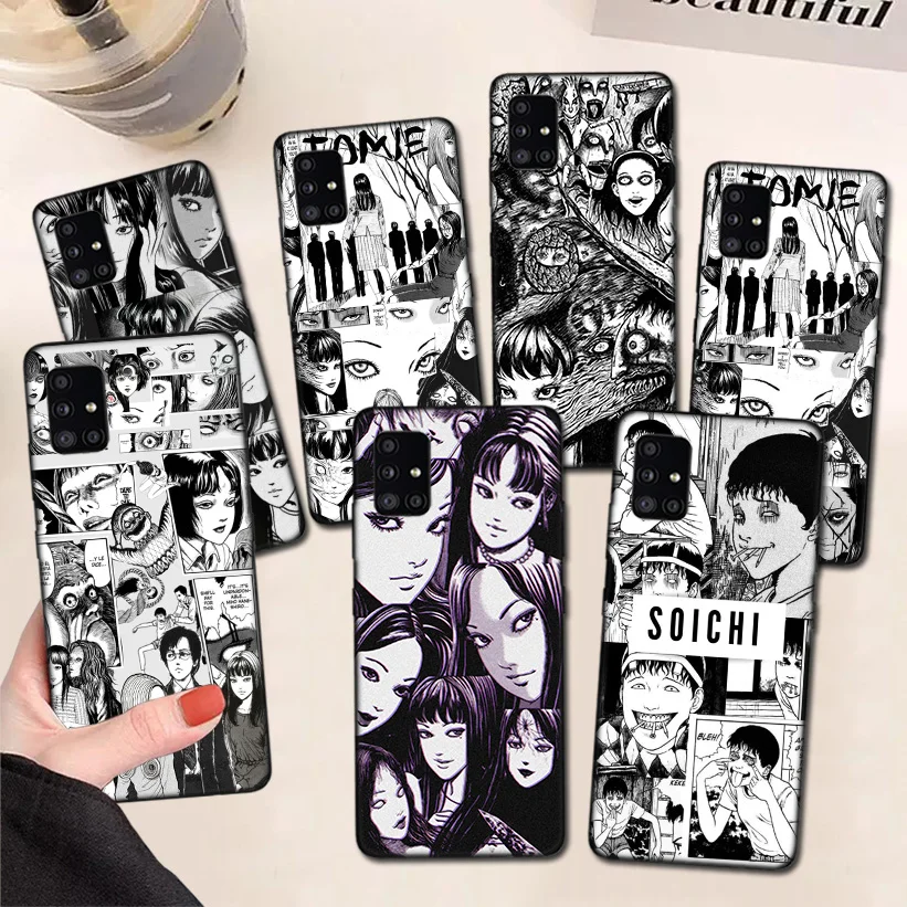 

Junji Ito Tees Horror Comics Phone Case For Samsung Galaxy A51 A71 A50 A70 A81 A91 A30 A40 A20E A10S A7 A8 A9 Cover Coque Funda