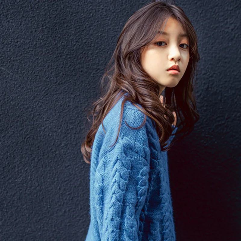 Свитера для девочек костюмы подростков Новинка 2019 года сезон осень-зима Модный