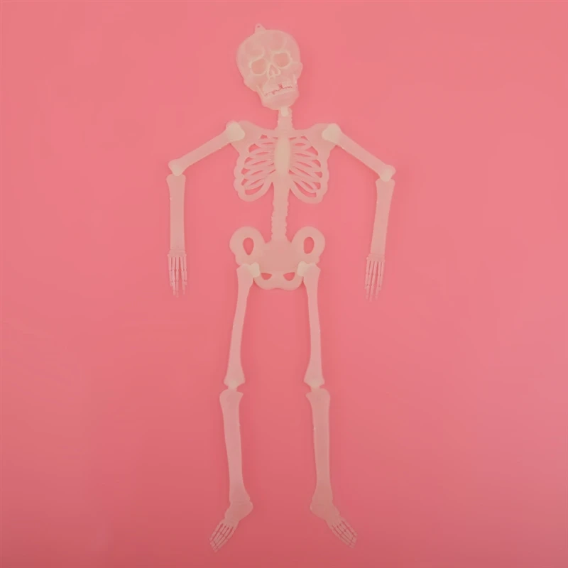 Green Hanging Skeleton Halloween fluorescent 32cm Luminous Decoration Party Scary Skull Decor | Дом и сад