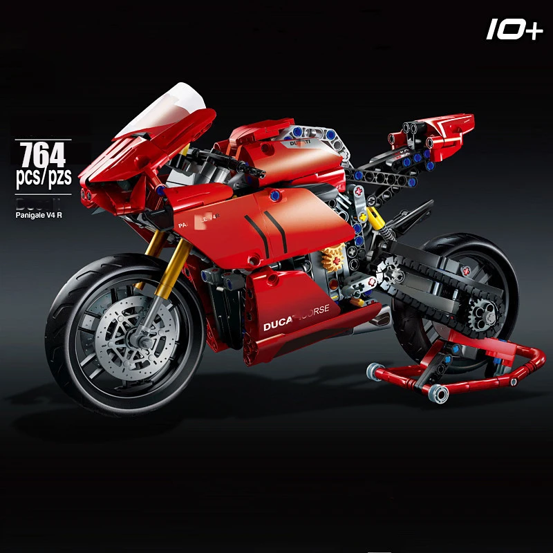 

Blocs de construction de moto ducati Panigale V4 R, 674 pièces, jouets pour garçons, cadeaux de noël pour enfants