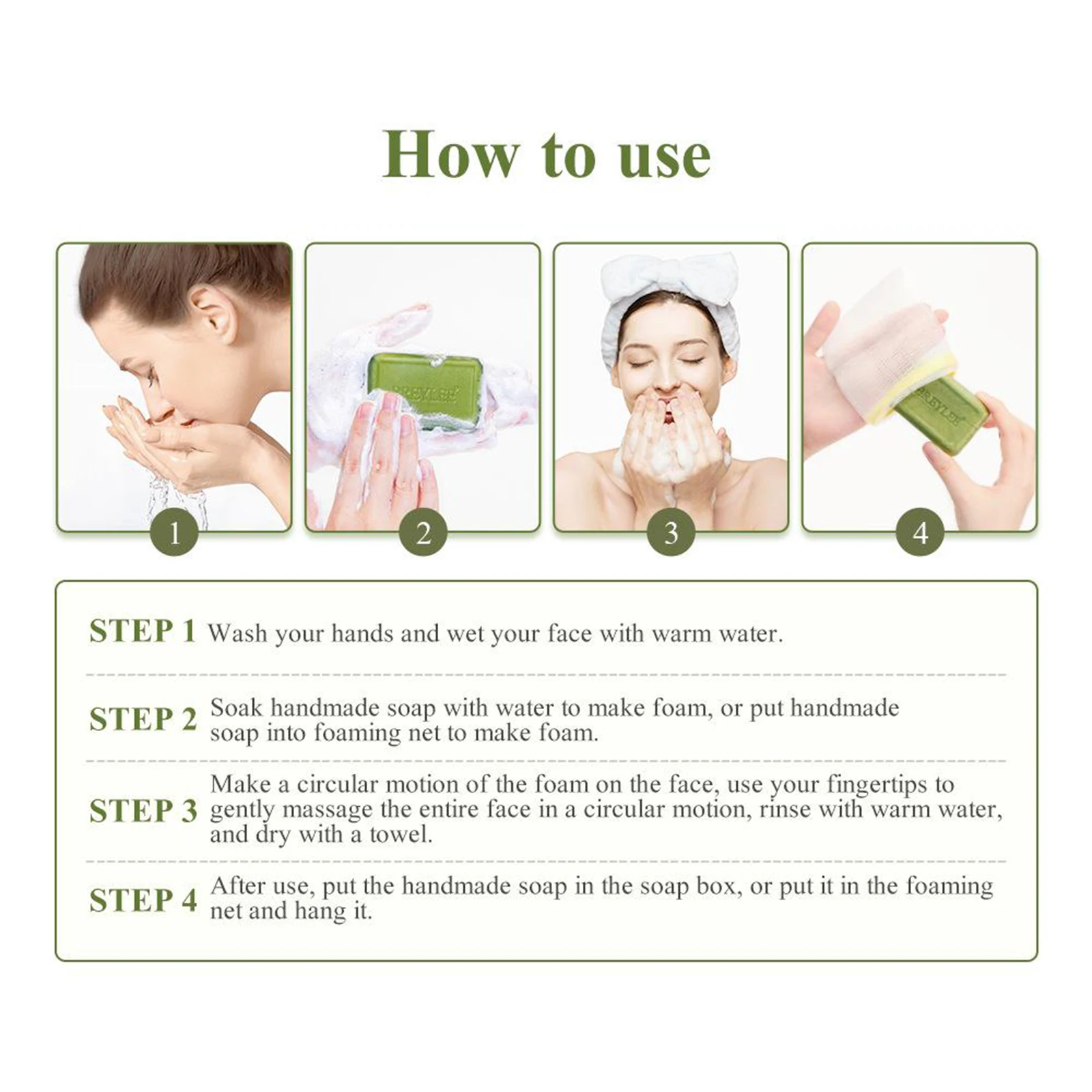 

BREYLEE Tea Tree Soap Bar Oil Treatment Control Skin Whitening Soap