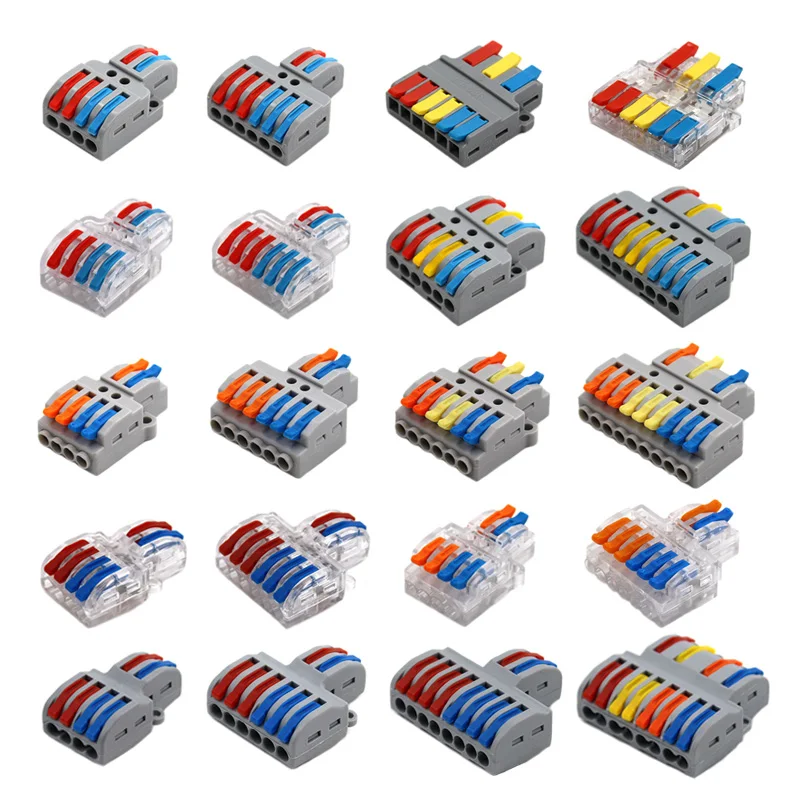 

Wire Electrical Connectors Mini Fast Universal Compact Quick Cable LED Lighting Wiring Connector Push-in Terminal Block SPL42 62