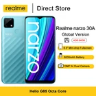 Смартфон глобальная версия Realme Narzo 30A, 4 Гб + 64 ГБ, Android 10, Helio G85 восемь ядер, 6,5 дюйма, 6000 мАч, быстрая зарядка 18 Вт