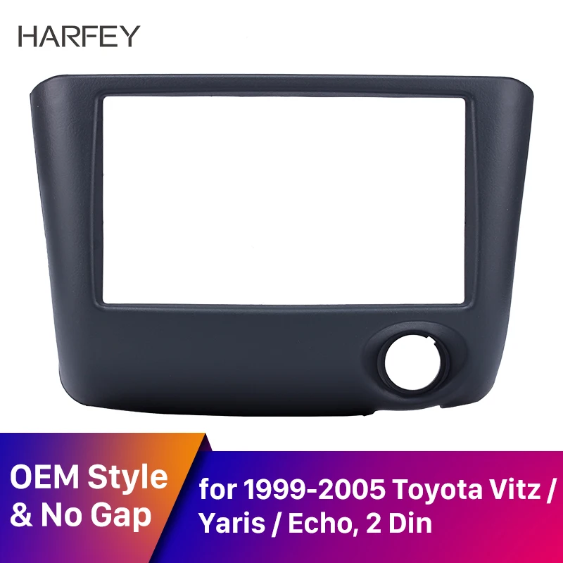 Рамка радиоприемника Harfey 2Din рамка для установки приборной панели 1999 2005 Toyota Vitz Yaris