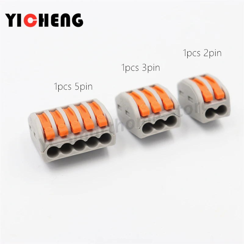 Универсальный Компактный проводной соединитель 3 шт. 2 контактный 5 клеммный блок