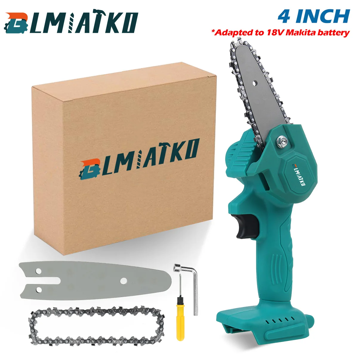 

Электрическая цепная пила, 18 в, 2400 Вт, 4 дюйма, 6 дюймов