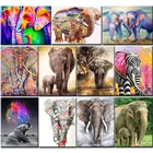 Алмазная живопись Слоны искусство 5D алмазная вышивка мозаика Стразы полная квадратная круглая дрель Животные украшения для дома подарок