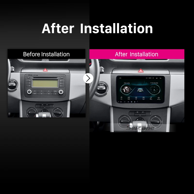 

Seicane, Android 8,1, 9 ", GPS, Volkswagen, Skoda Octavia, golf 5, 6, Passat/b7/b6/leon, 2 Din