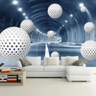 Настенная бумага по фото по индивидуальному заказу, объемный шар, объемное пространство, Фреска для гостиной, дивана, фона для телевизора, настенная бумага