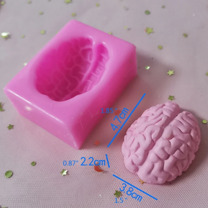 

Creative Head Brains Silicone Resin Mold Cerebrum Epoxy Resin Fondant Mold Tools