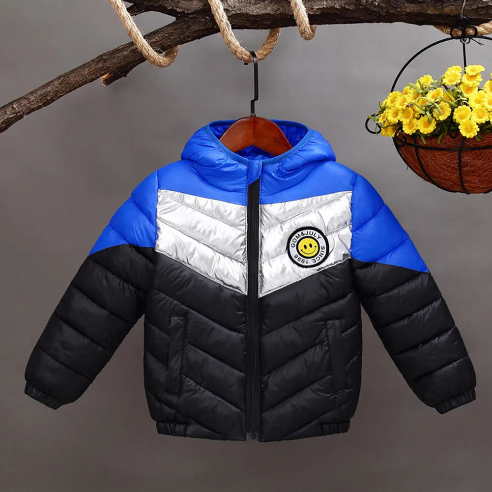 Детское пуховое пальто детская хлопковая куртка с капюшоном в Корейском стиле