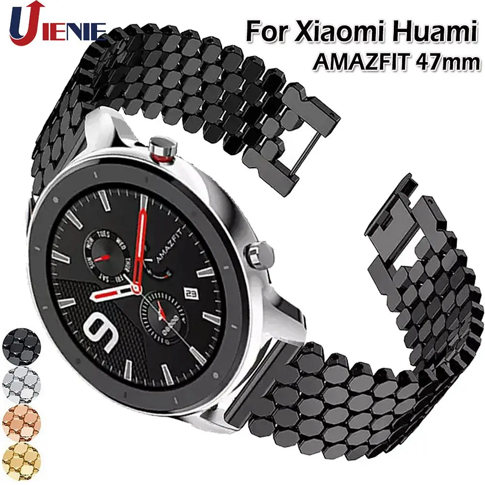 Ремешок для часов Huami AMAZFIT GTR 47 мм браслет из сплава нержавеющей стали Galaxy Watch 46 Gear S3