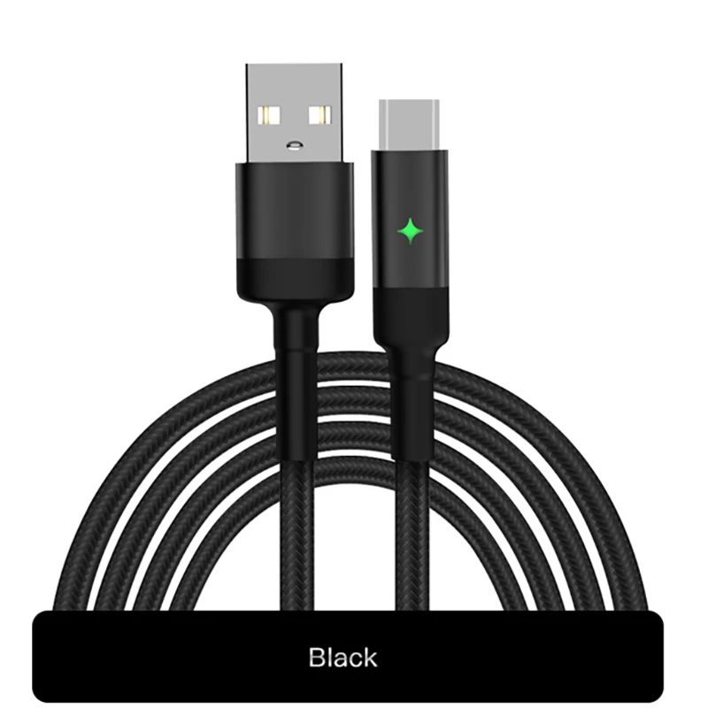Black Кабель Micro USB для быстрой зарядки, интеллектуальный шнур USB для зарядки samsung S7 S6, huawei, Microusb, мобильный кабель для зарядки телефона - Тип штекера: Black