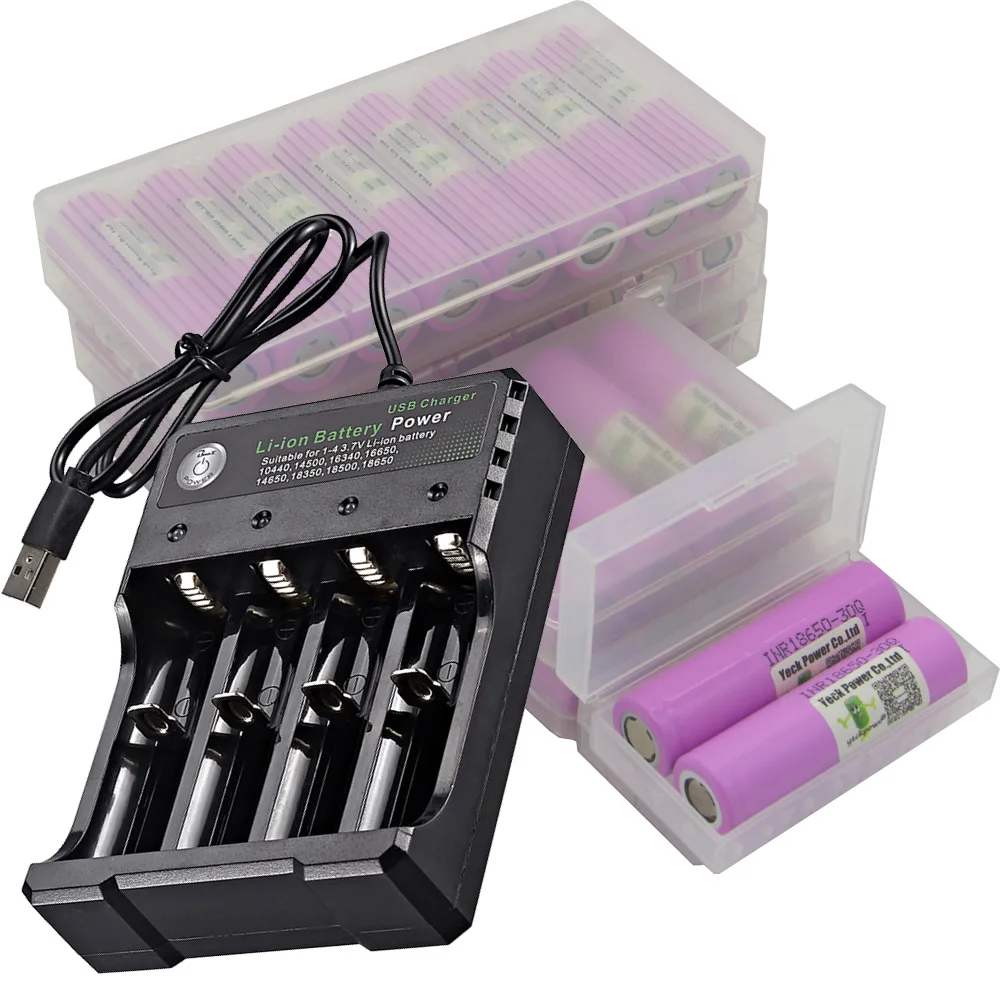 YECKPOWO INR18650 30Q батарея Li Ion батареи лития 300mah 3 7 V 10C скорость 30A Высокая утечка