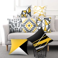 yellow geometry decorative sofa cushion cover polyester cotton pillowcases home decor bohemia pillow cases elife 4545cm