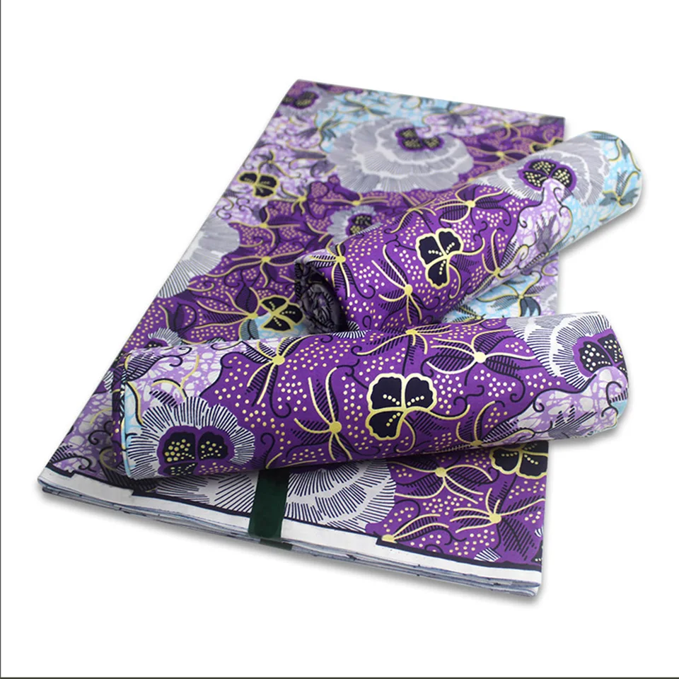 

Hot Selling Bronzing Ankara Fabric African Wax Print Gold Printing Cotton Fabric Ghana Nigerian Pagne Batik Wax Materials YST-32