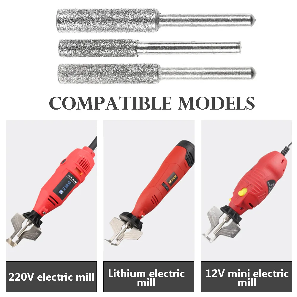 5Pcs Chainsaw Sharpener Stone File Burr Diamond Coated Chain Saw Sharpening Carving Grinding Tools Drill Bit Set | Инструменты