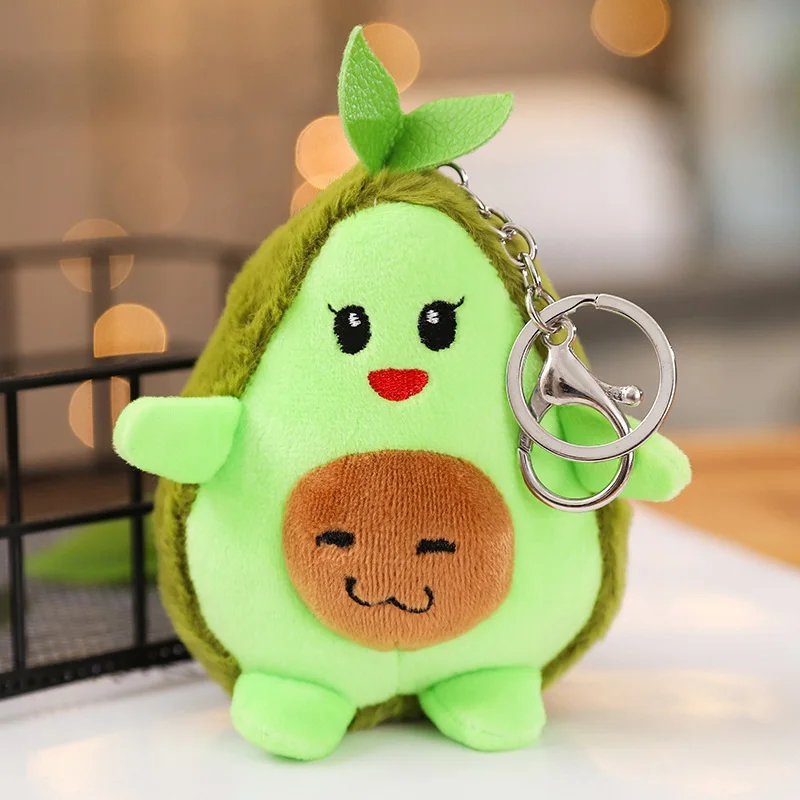 Милые авокадо плюшевая игрушка по мотивам мультфильма фрукты Kawaii/мягкие мягкий брелок кукла рюкзак игрушка-брелок для маленьких девочек подарок на день рождения для детей - Цвет: Avocado