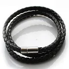 American men and women leather rope handmade multi-layer woven buckle  bracelet explosion models accessories birthday party gift
