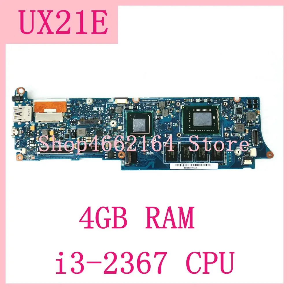Материнская плата UX21E с Φ 4 Гб RAM i3 2367CPU UX21 ноутбука материнская 100% протестирована